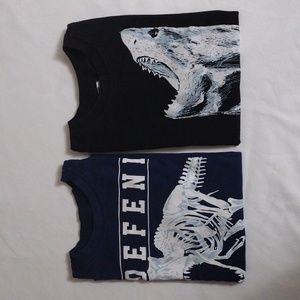 Bundle of 2 Crazy 8 Shirts for Boys Size S (5-6) Blue and Black